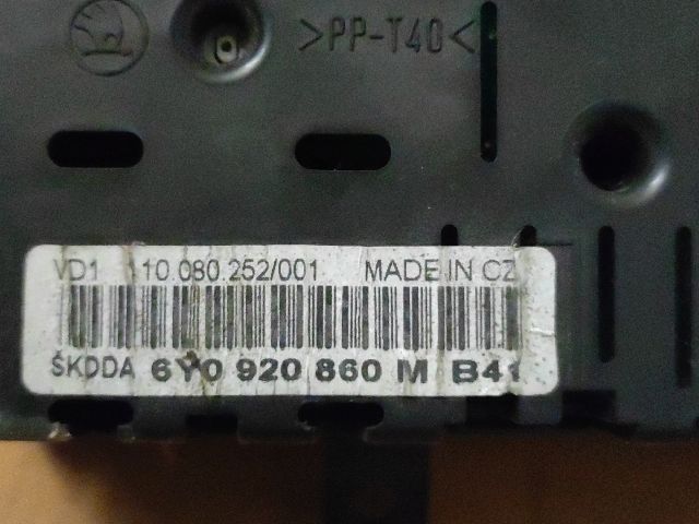 bontott SKODA FABIA I Kilométeróra