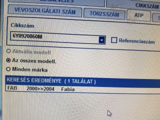 bontott SKODA FABIA I Kilométeróra