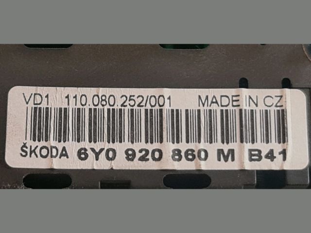 bontott SKODA FABIA I Kilométeróra