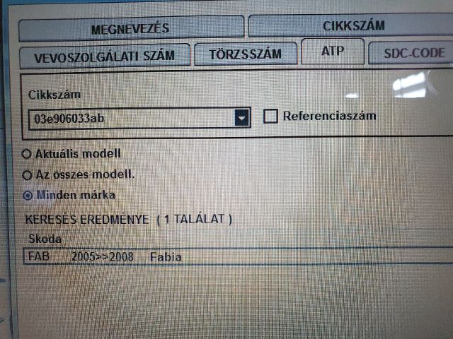 bontott SKODA FABIA I Motorvezérlő