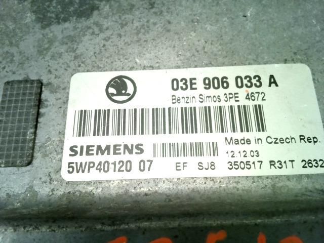 bontott SKODA FABIA I Motorvezérlő