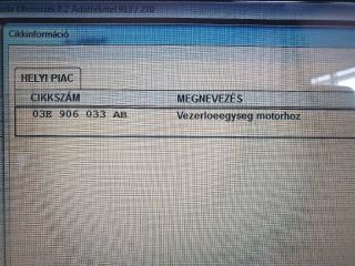 bontott SKODA FABIA I Motorvezérlő