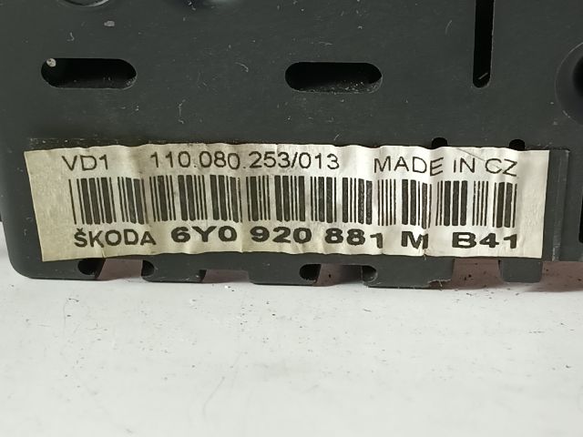 bontott SKODA FABIA I Kilométeróra