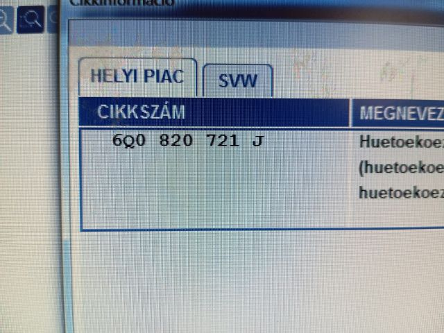 bontott SKODA FABIA I Klíma Cső