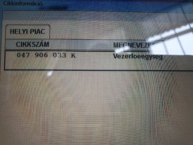 bontott SKODA FABIA I Motorvezérlő