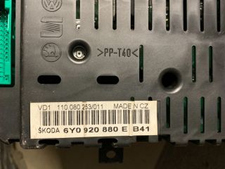 bontott SKODA FABIA I Kilométeróra