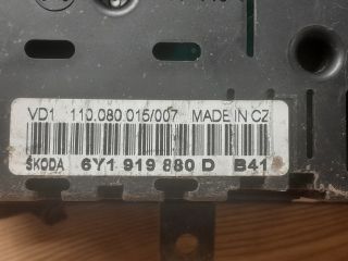 bontott SKODA FABIA I Motorvezérlő