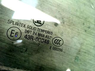 bontott SKODA FABIA I Bal C Oszlop Oldalablak Üveg