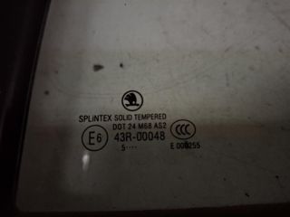 bontott SKODA FABIA I Bal hátsó Fixüveg (Ajtóban)