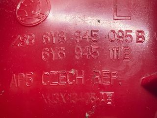 bontott SKODA FABIA I Bal Hátsó Lámpa