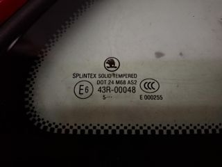 bontott SKODA FABIA I Jobb C Oszlop Oldalablak Üveg