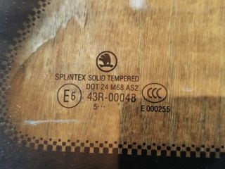 bontott SKODA FABIA I Jobb C Oszlop Oldalablak Üveg