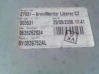 bontott SKODA FABIA I Jobb első Ablakemelő Szerkezet (Mechanikus)