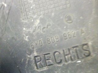 bontott SKODA FABIA I Jobb első Dobbetét (Kerékjárati, Műanyag)