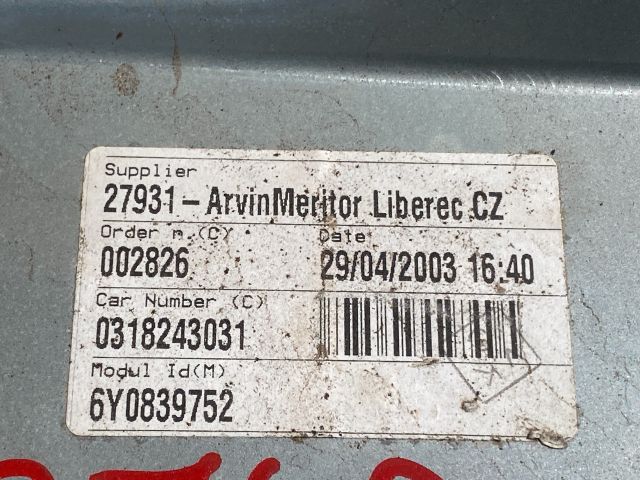 bontott SKODA FABIA I Jobb hátsó Ablakemelő Szerkezet (Mechanikus)