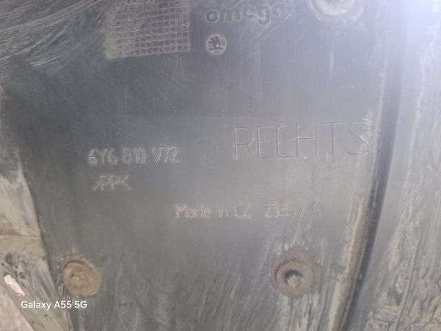 bontott SKODA FABIA I Jobb hátsó Dobbetét (Kerékjárati, Műanyag)