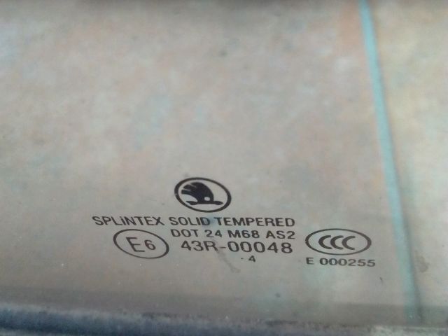 bontott SKODA FABIA I Jobb hátsó Fixüveg (Ajtóban)