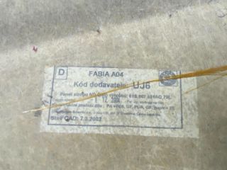 bontott SKODA FABIA I Tetőkárpit