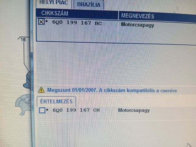 bontott SKODA FABIA II Motor Tartó Bak Jobb