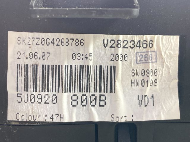 bontott SKODA FABIA II Kilométeróra