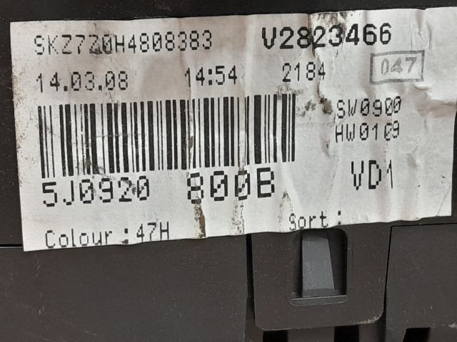 bontott SKODA FABIA II Kilométeróra