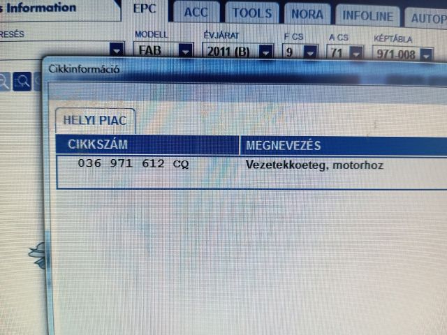 bontott SKODA FABIA II Motor Kábelköteg