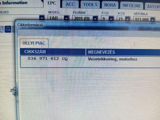 bontott SKODA FABIA II Motor Kábelköteg