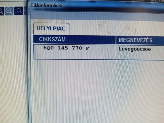 bontott SKODA FABIA II Turbócső