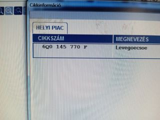 bontott SKODA FABIA II Turbócső