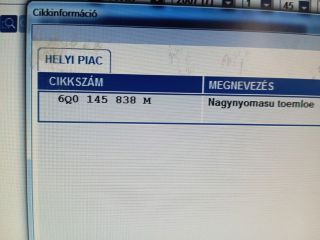 bontott SKODA FABIA II Turbócső