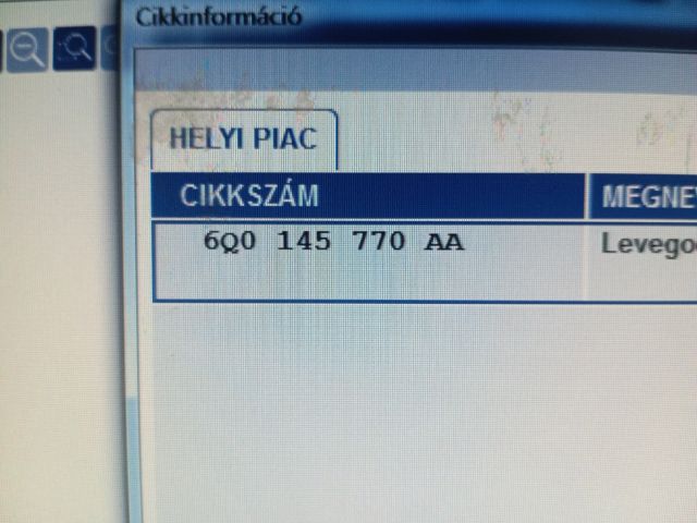 bontott SKODA FABIA II Turbócső