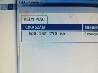 bontott SKODA FABIA II Turbócső