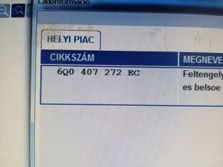 bontott SKODA FABIA II Jobb Féltengely