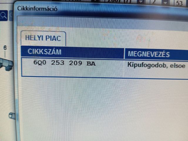 bontott SKODA FABIA II Komplett Kipufogó Rendszer