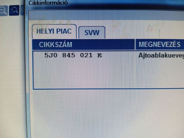 bontott SKODA FABIA II Bal első Ablak