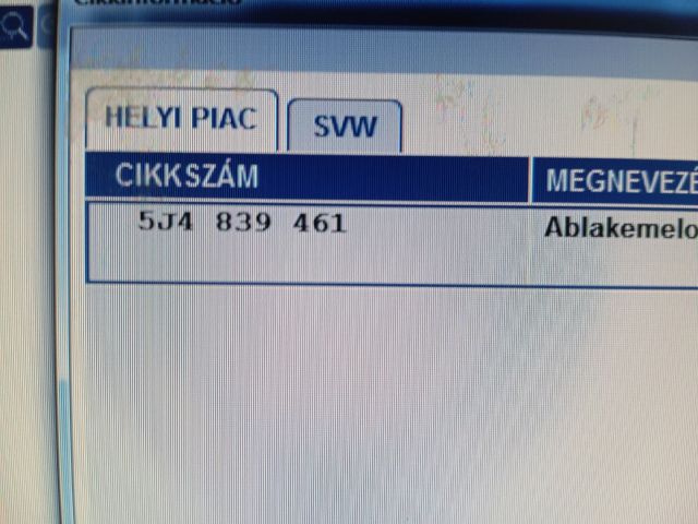 bontott SKODA FABIA II Bal hátsó Ablakemelő Szerkezet (Elektromos)