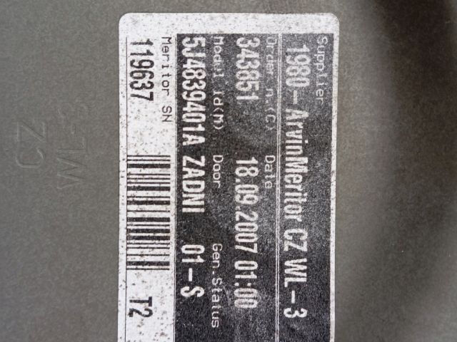 bontott SKODA FABIA II Bal hátsó Ablakemelő Szerkezet (Elektromos)