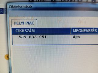 bontott SKODA FABIA II Bal hátsó Ajtó (Üres lemez)