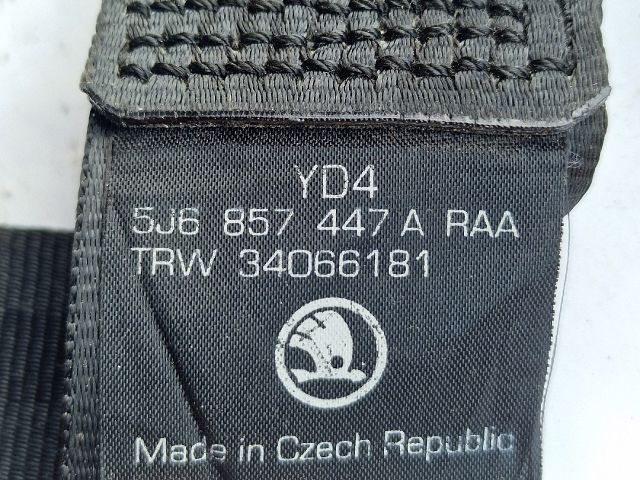 bontott SKODA FABIA II Bal hátsó Biztonsági Öv