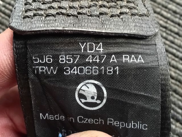 bontott SKODA FABIA II Bal hátsó Biztonsági Öv