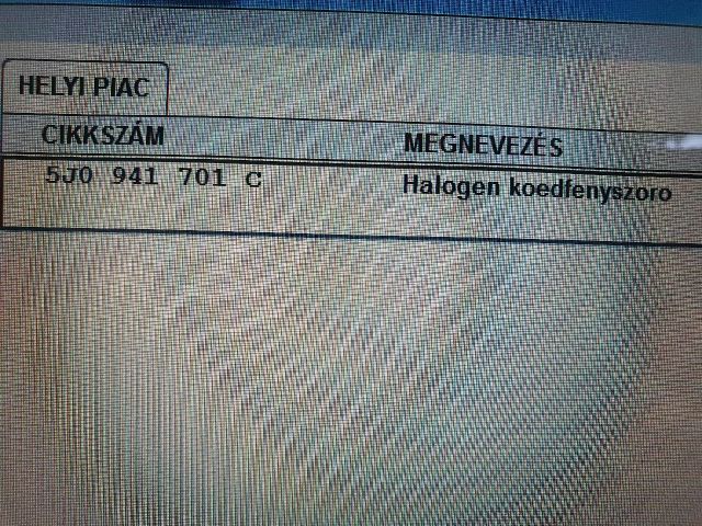 bontott SKODA FABIA II Bal Ködfényszóró