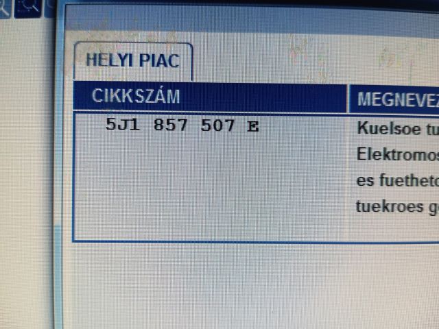 bontott SKODA FABIA II Bal Visszapillantó Tükör (Elektromos)