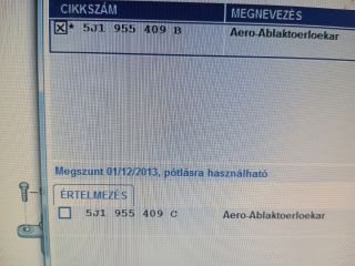 bontott SKODA FABIA II Első Ablaktörlő Kar