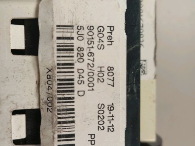 bontott SKODA FABIA II Fűtéskapcsoló (manuális klímás)