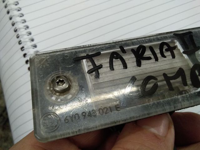 bontott SKODA FABIA II Hátsó Rendszámtábla Világítás