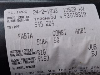 bontott SKODA FABIA II Jobb B Oszlop