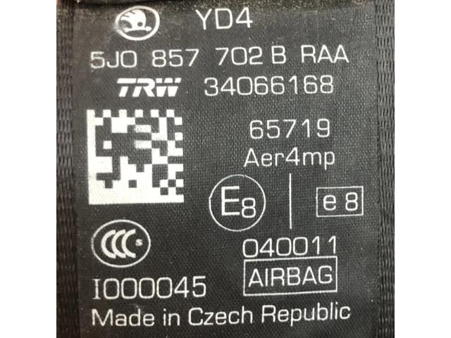 bontott SKODA FABIA II Jobb első Biztonsági Öv