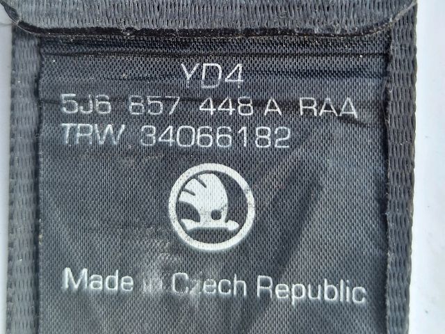 bontott SKODA FABIA II Jobb hátsó Biztonsági Öv