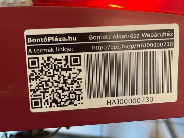 bontott SKODA FABIA II Jobb Hátsó Lámpa