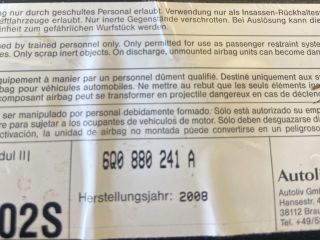 bontott SKODA FABIA II Jobb Oldallégzsák